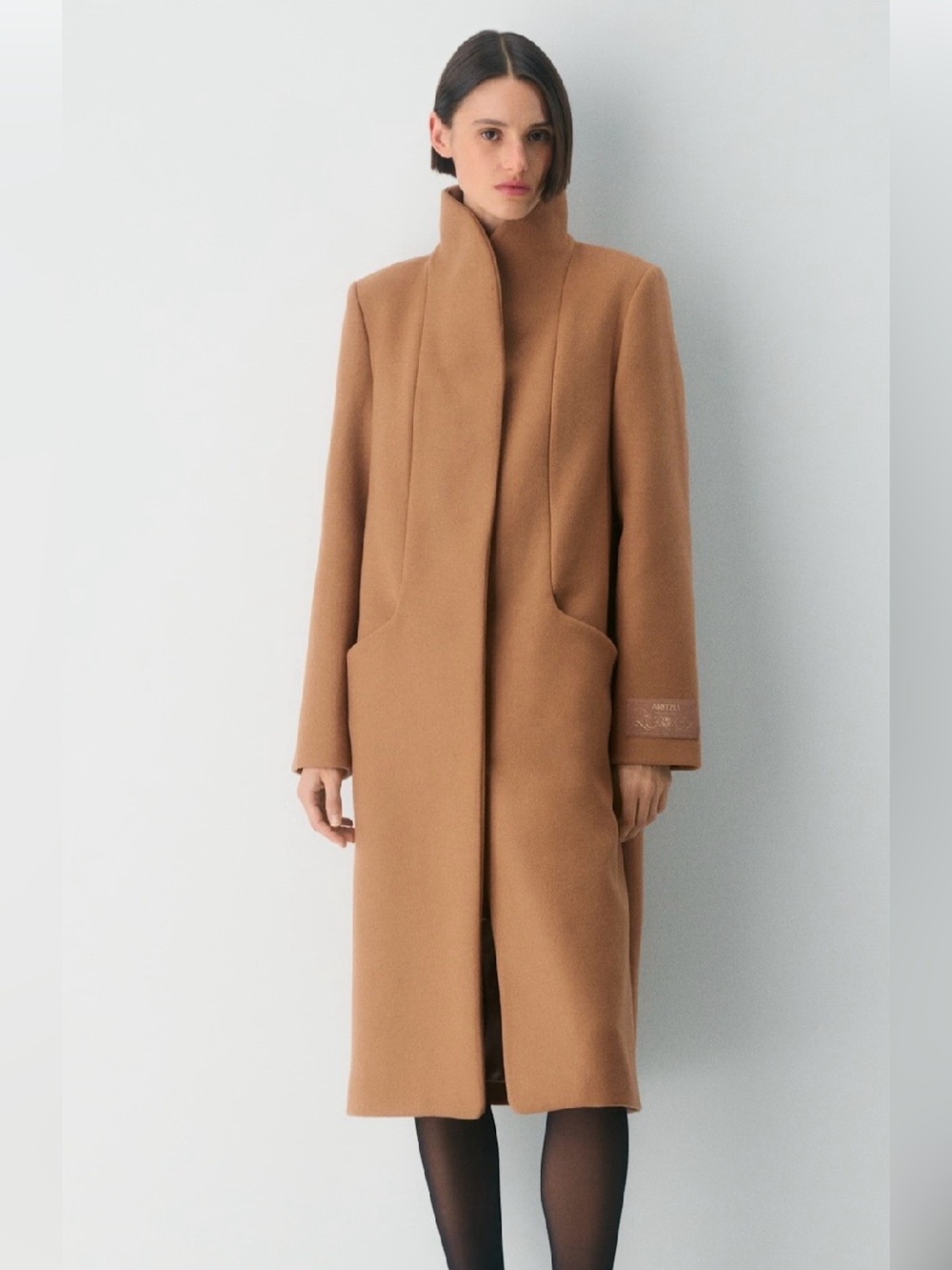 Aritzia Cocoon Coat Long Camel
